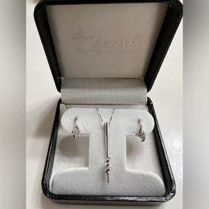 14K Diamond Twist Necklace and Earrings